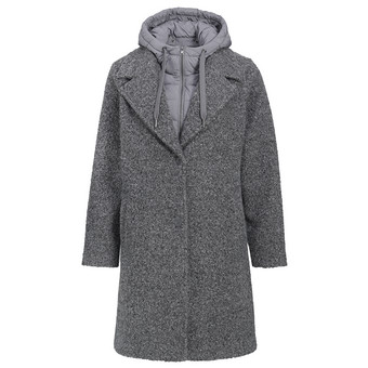 Damen Kurzmantel in Bouclé-Optik