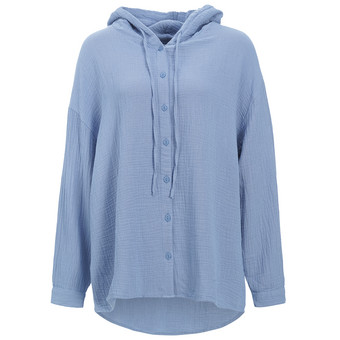 Damen Musselin-Bluse mit Kapuze