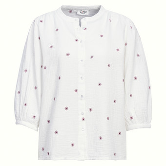 Damen Musselin-Bluse mit Stickerei