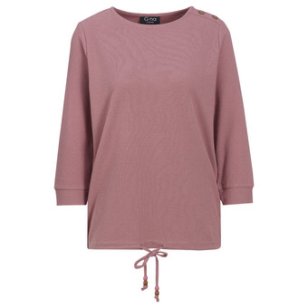 Damen Langarmshirt mit Waffelstruktur