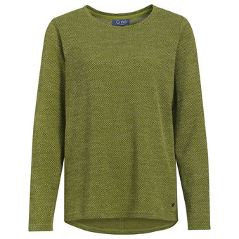 Dames-shirt met lange mouwen en sierknopen
