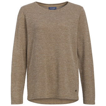 Dames-shirt met lange mouwen en sierknopen
