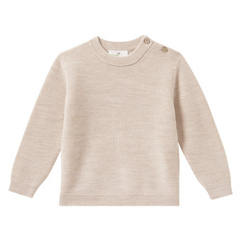 Baby Merino-Strickpullover unifarben