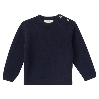 Baby Merino-Strickpullover unifarben