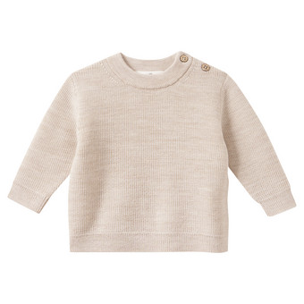 Newborn Merino-Strickpullover unifarben