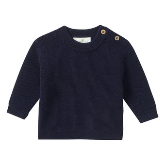 Newborn Merino-Strickpullover unifarben