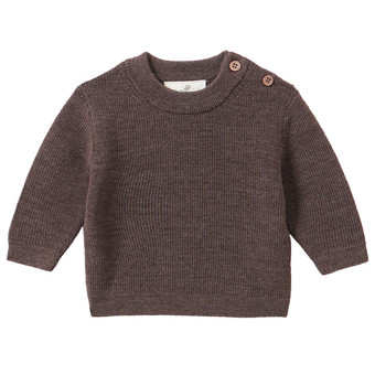 Newborn Merino-Strickpullover unifarben
