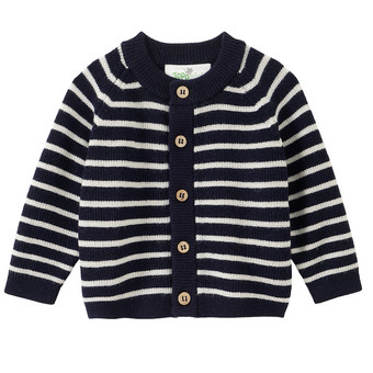 Newborn Merino-Strickjacke mit Streifen