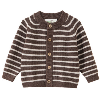 Newborn Merino-Strickjacke mit Streifen