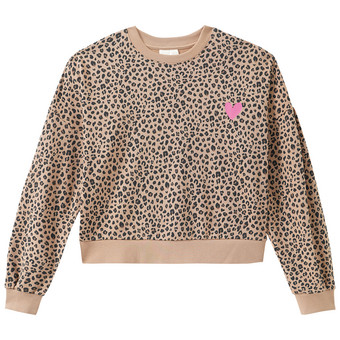 Mädchen Sweatshirt mit Leo-Print