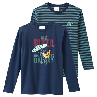 2 Jungen Langarmshirts mit Print