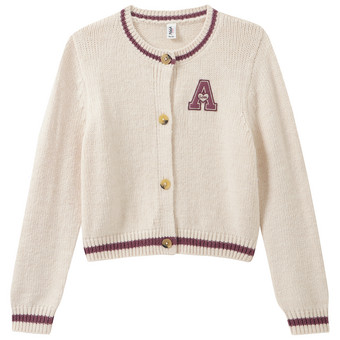 Mädchen Strickjacke im College-Style