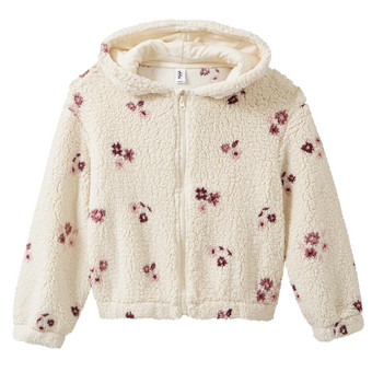 Mädchen Plüschjacke mit Allover-Muster