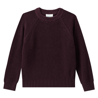 Mädchen Strickpullover mit Rippstruktur