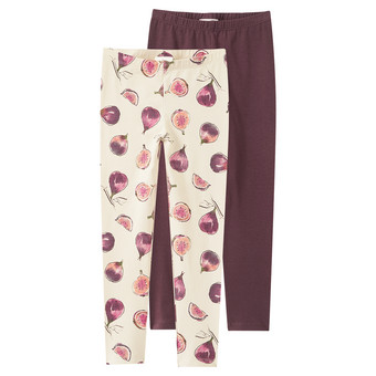 2 Mädchen Leggings mit Feigen