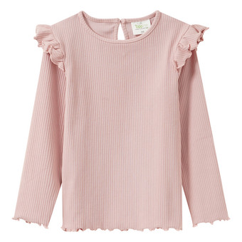 Mädchen Langarmshirt mit Rippstruktur