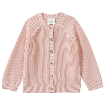 Mädchen Strickjacke mit Rippstruktur