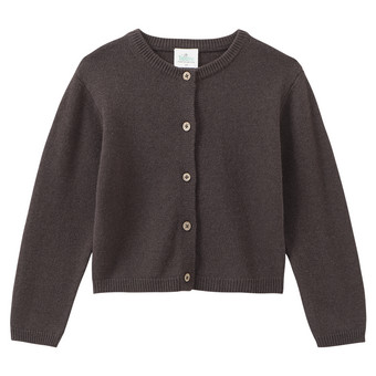 Mädchen Woll-Strickjacke mit Knopfleiste