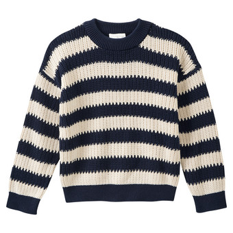 Jungen Strickpullover mit Streifen
