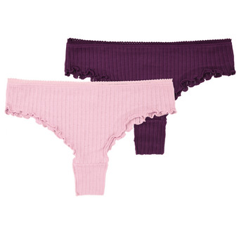 2 Damen Strings mit feiner Struktur