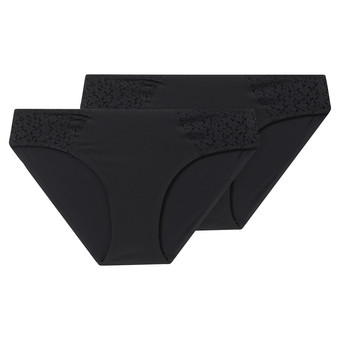 2 Damen Seamless-Slips mit Spitze