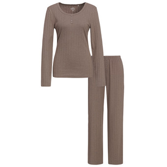 Damen Schlafanzug mit Ajour-Muster