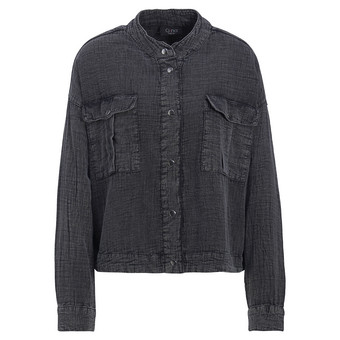 Damen Musselin-Bluse in Used-Optik
