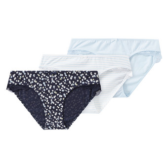 3 Damen Slips im Muster-Mix