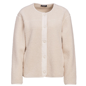 Damen Teddyjacke mit Druckknopfleiste