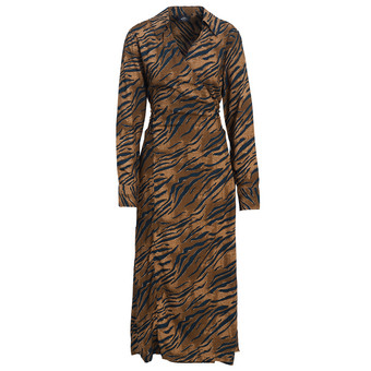 Damen Wickelkleid mit Animalprint