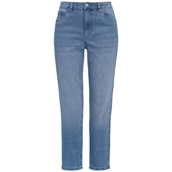 Damen Slim-Jeans mit Used-Waschung
