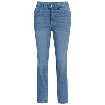 Damen Slim-Jeans mit Used-Waschung