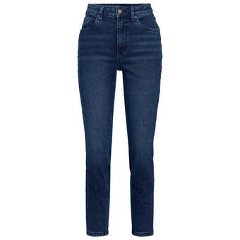Damen Slim-Jeans mit Used-Waschung
