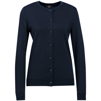 Damen Merino-Strickjacke in Unifarben