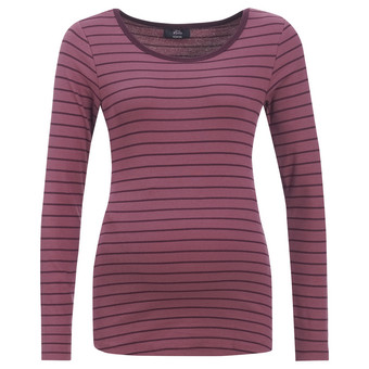 Damen Umstands-Langarmshirt im Ringel-Look