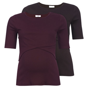 2 Damen Umstands-T-Shirts mit Stillfunktion