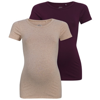 2 Umstands-T-Shirts im Basic-Look