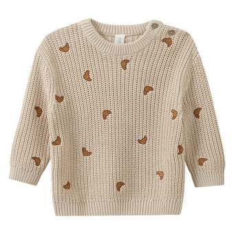 Baby Strickpullover mit Stickerei