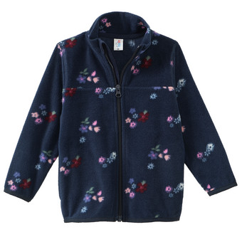 Mädchen Fleecejacke mit Blumen