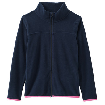 Mädchen Fleecejacke mit Stehkragen