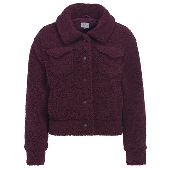 Damen Teddyjacke mit Knopfleiste