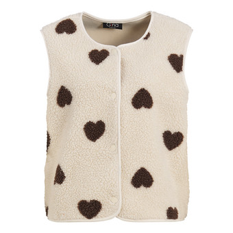 Damen Teddyweste mit Knopfleiste