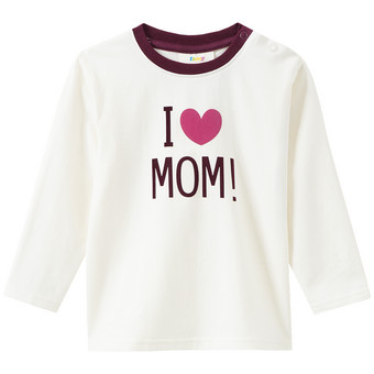 Baby Langarmshirt mit Flock-Print