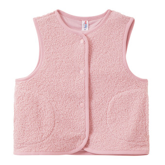 Teddy-gilet voor meisjes met knoopsluiting