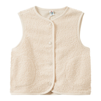 Teddy-gilet voor meisjes met knoopsluiting