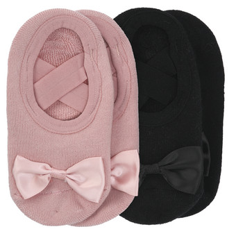 2 Paar Mädchen Stoppersocken mit Schleife