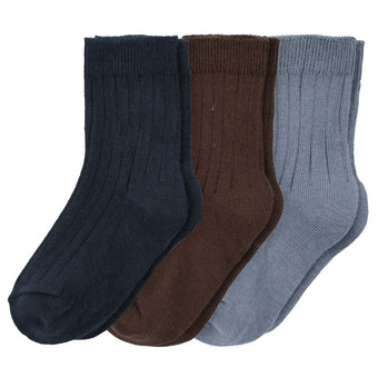 3 Paar Baby Socken mit Rippstruktur