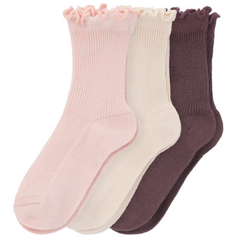 3 Paar Baby Socken mit feiner Rippstruktur