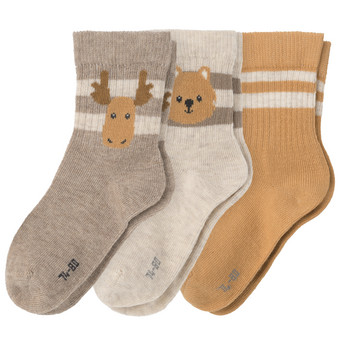 3 paar babysokjes met dierenmotieven