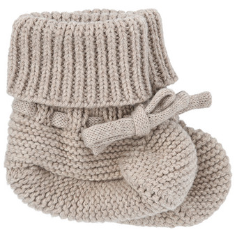 1 Paar Newborn Strickschühchen mit Schnürung